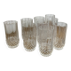 Set of 9 crystal glasses