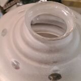 Lamp art deco and lampshade in opaque glass