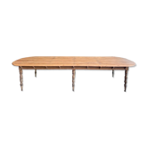 Large raw wood dining table
