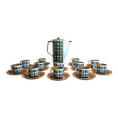Boch la louvière – delta noix coffee service 1966 – vintage 25 pieces