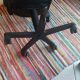 Two black leather armchairs