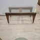 Table basse vintage en bois et verre – Design scandinave 50’s