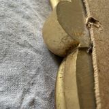 Golden resin rock mirror  42x68cm