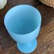 Blue opaline glass goblet from Portieux