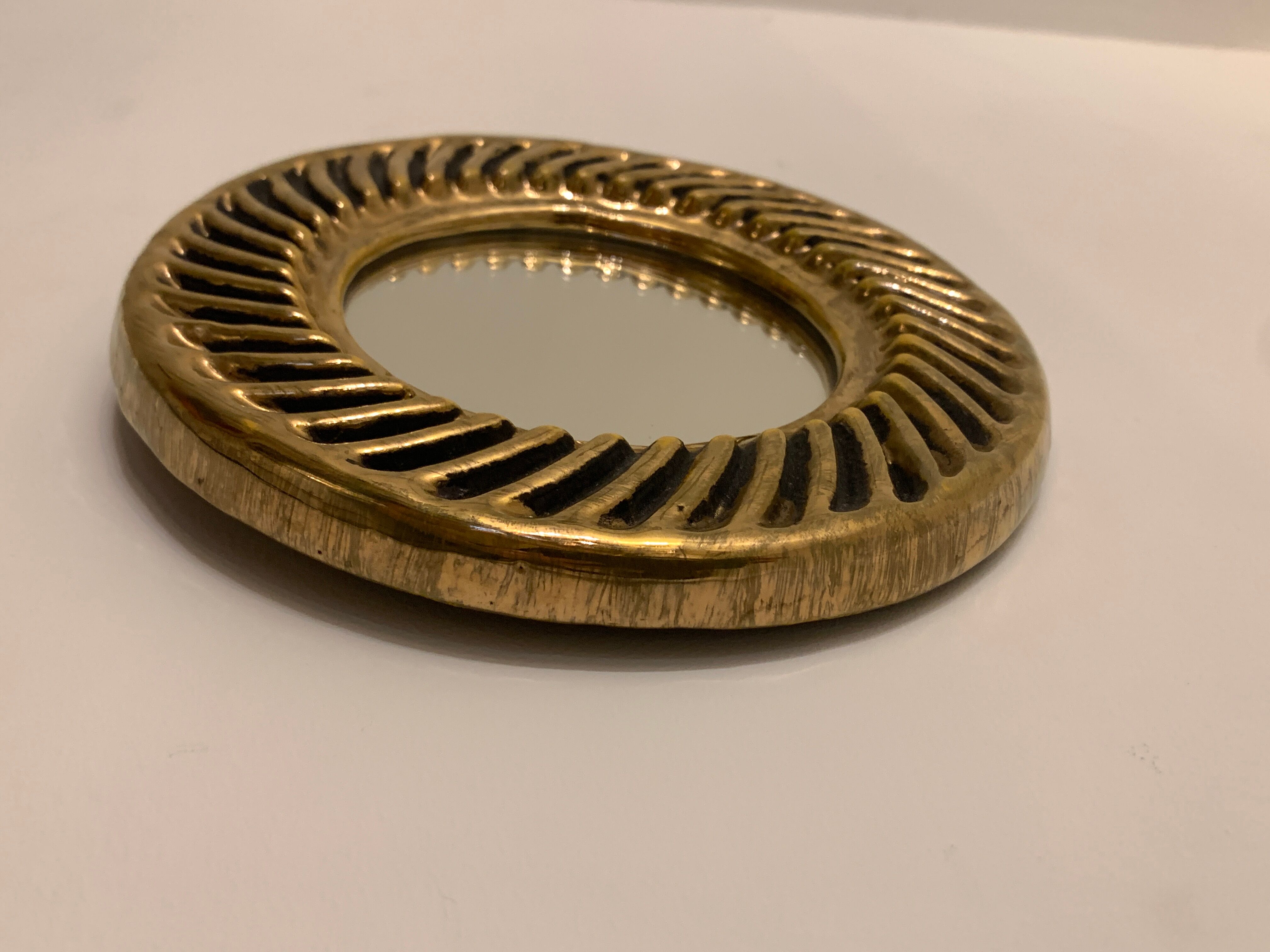 Miroir en céramique années 50/70
