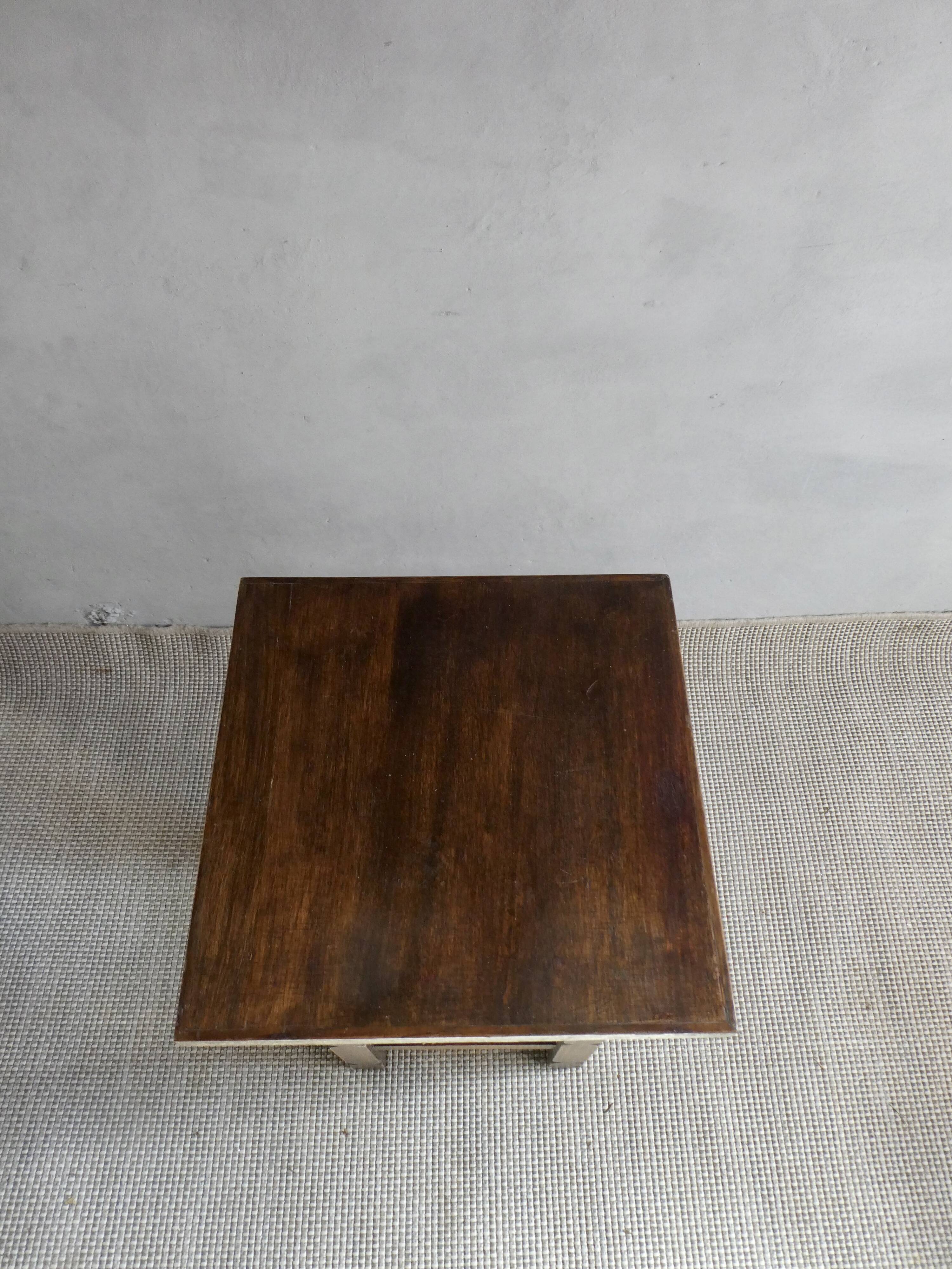 Wooden stool with carved legs, Folk Art