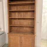 Solid oak library sandblasted