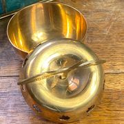 Bonbonnière, in the shape of an apple, made of brass.
