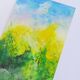 Original abstract painting – bright landscape – 15.5 x 24 cm