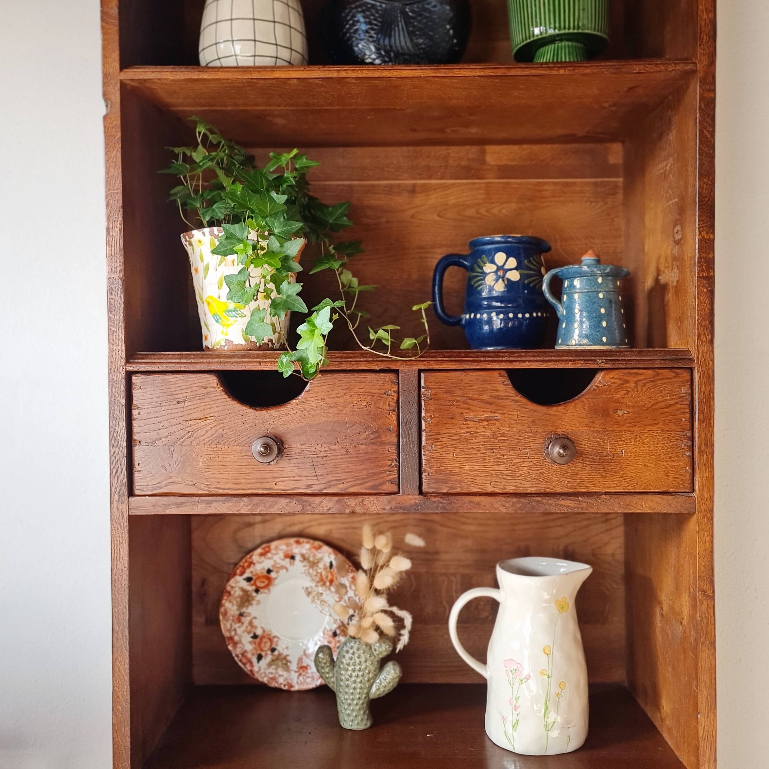 Ancient library in solid wood