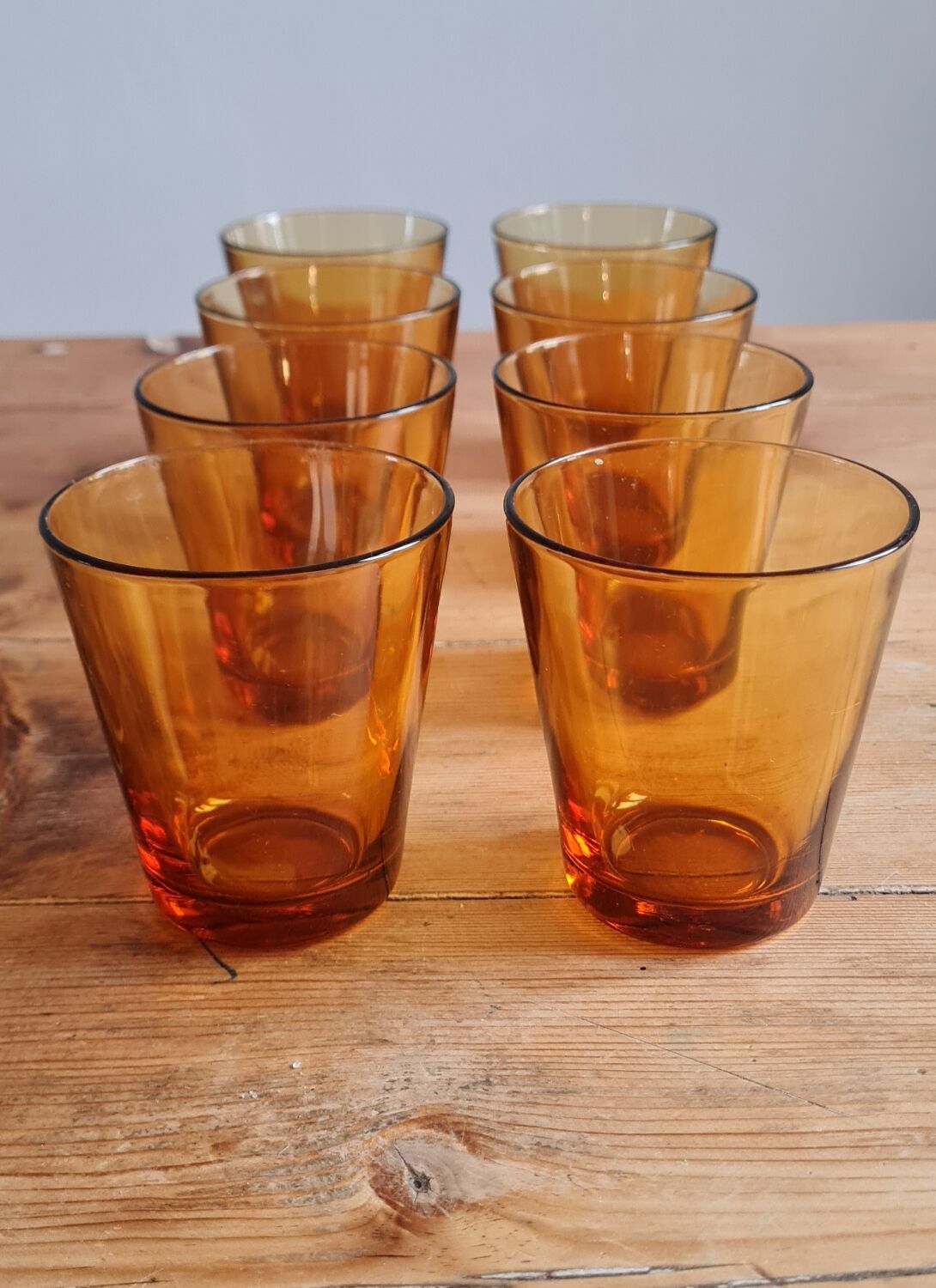 Set de 8 verres ambrés Duralex