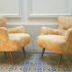 Pair of chairs design organic vintage 50s 60s