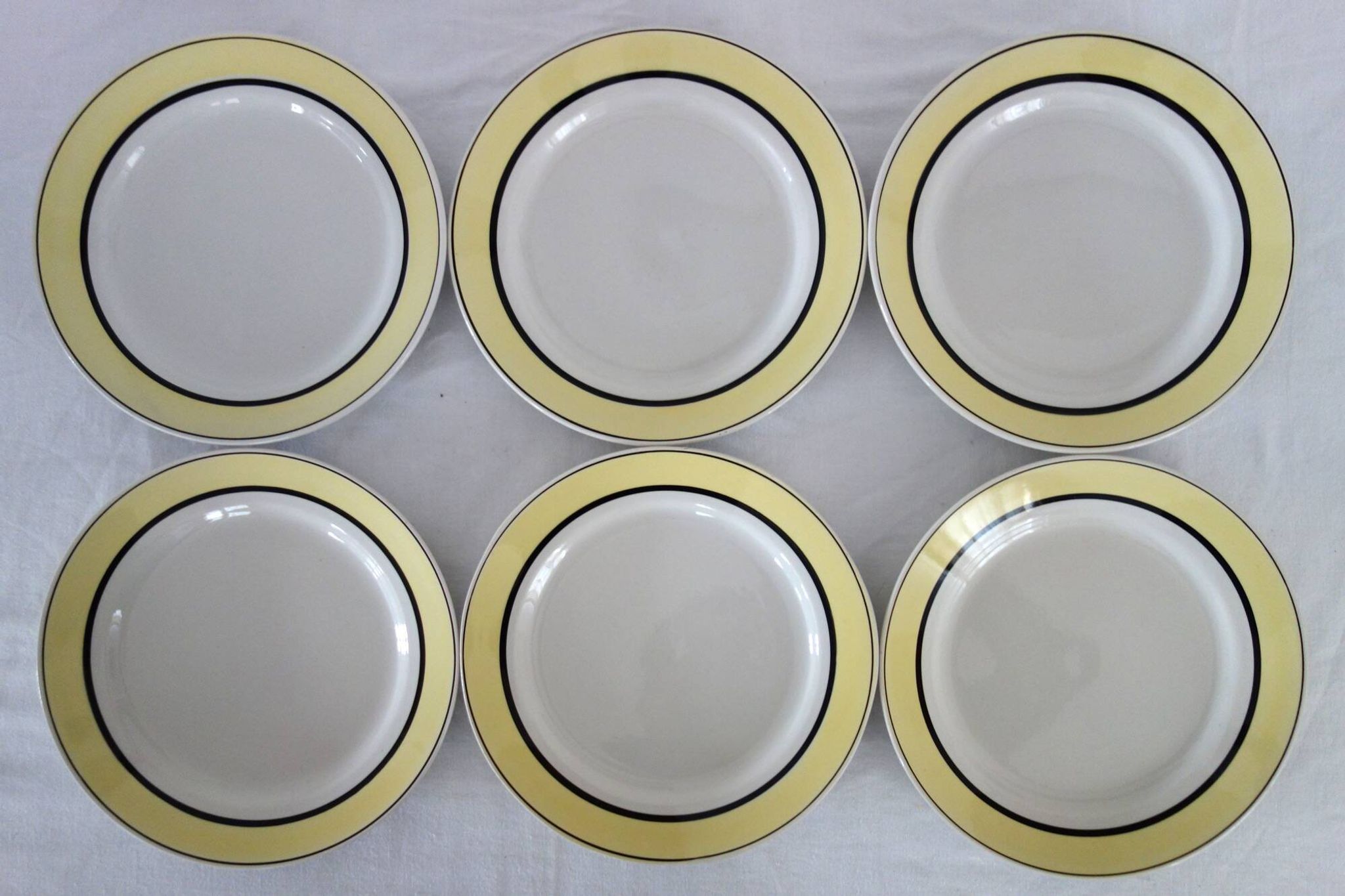 6 assiettes plates vintage faïence de Badonviller