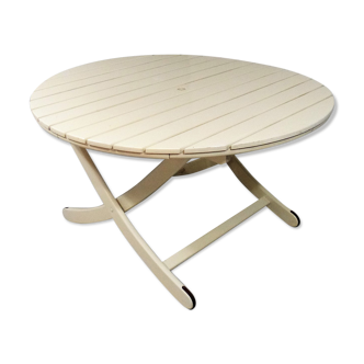 Large round wooden garden table by Herlag, 1960-70’s