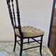 Napoleon III chair in blackened wood, 19th century