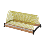 Porte vinyle jaune structure en bois