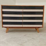 Wooden commode U 453 black and white by Jiri Jiroutek for Intérier Praha