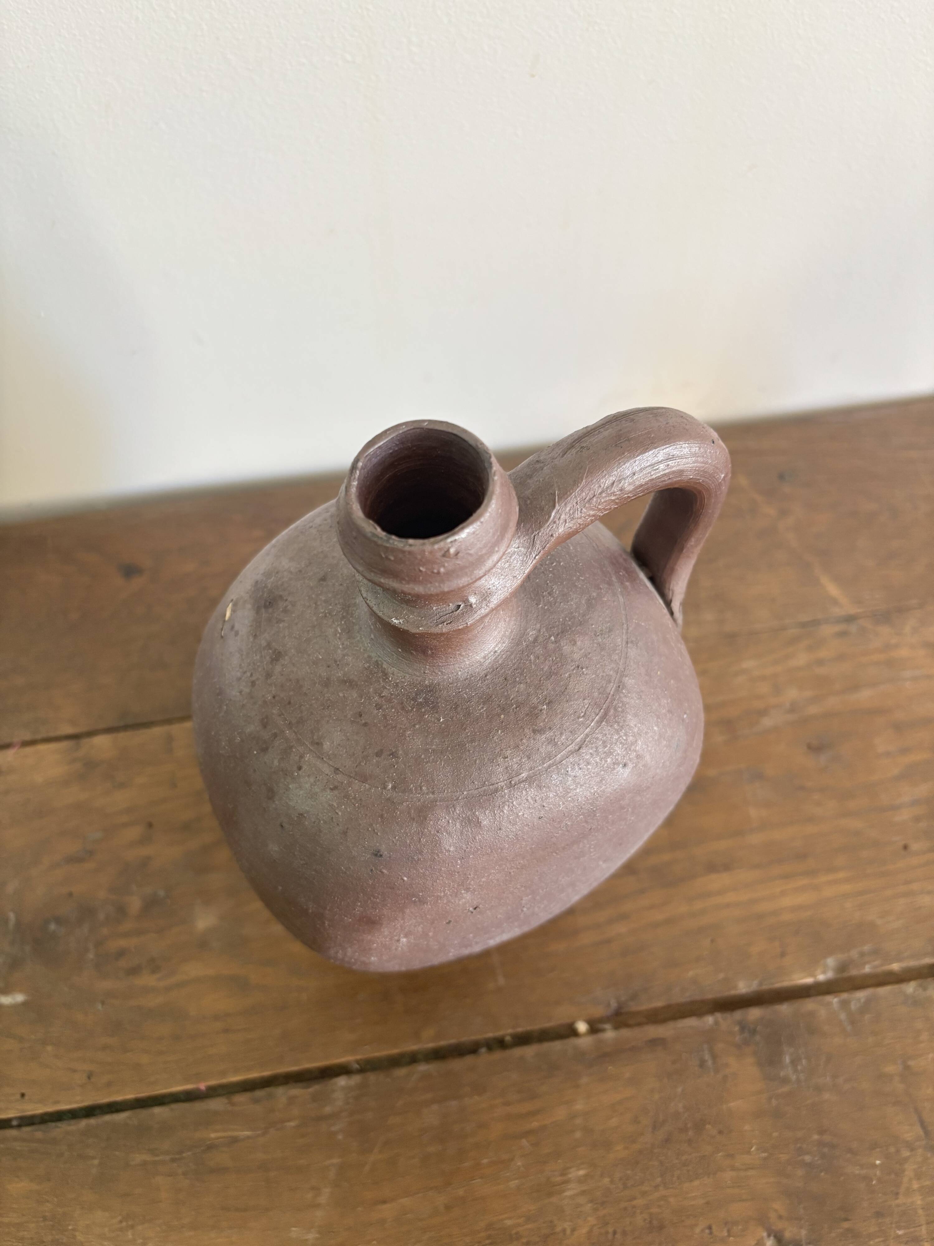 Vintage french stoneware ceramics set – mineral earth