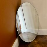 Round mirror beveled 1950