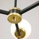Mid-century italian brass and opaline chandelier