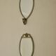 Pair of vintage mirror sconces in tin