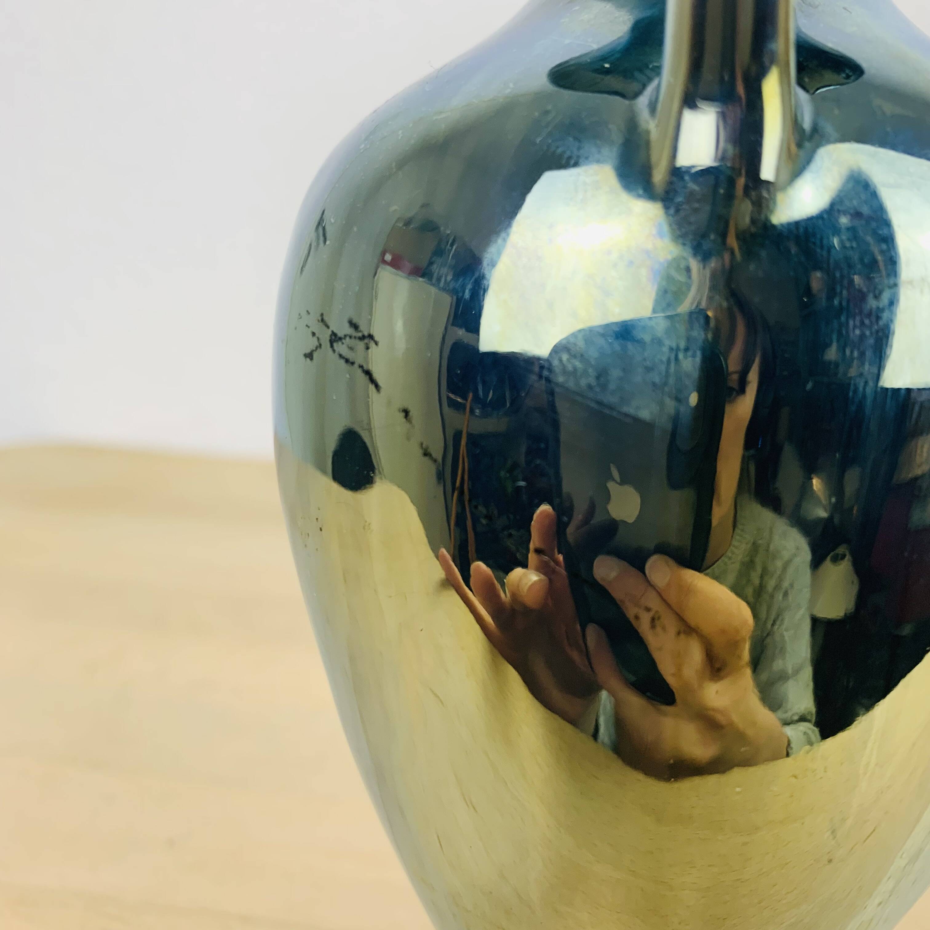 Pair of flamed sandstone vases Cytere Rambervillers