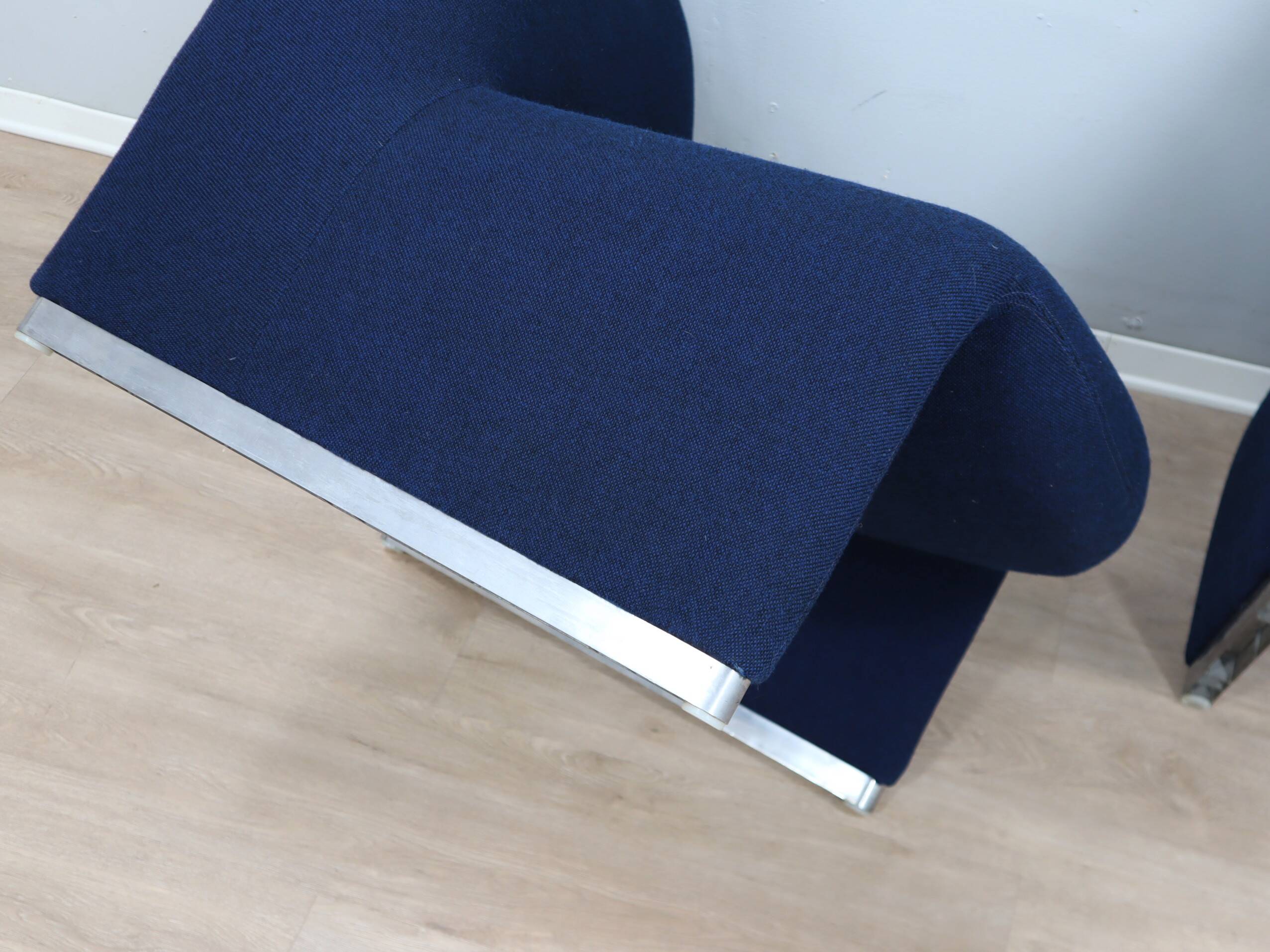 1970s Alky Armchairs by Giancarlo Piretti for Castelli. Restored Pair