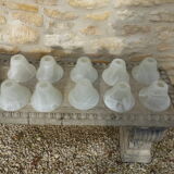 Ensemble de dix teintes en verre vintage