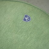 Pouf en velours vert anglais