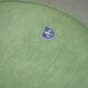 English green velvet pouf