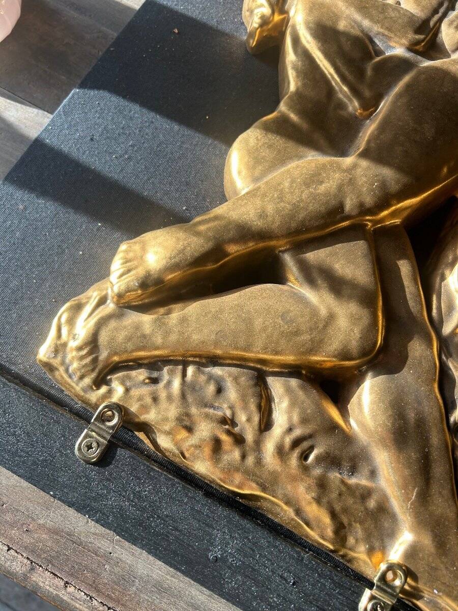 Art Deco ceramic bas-relief