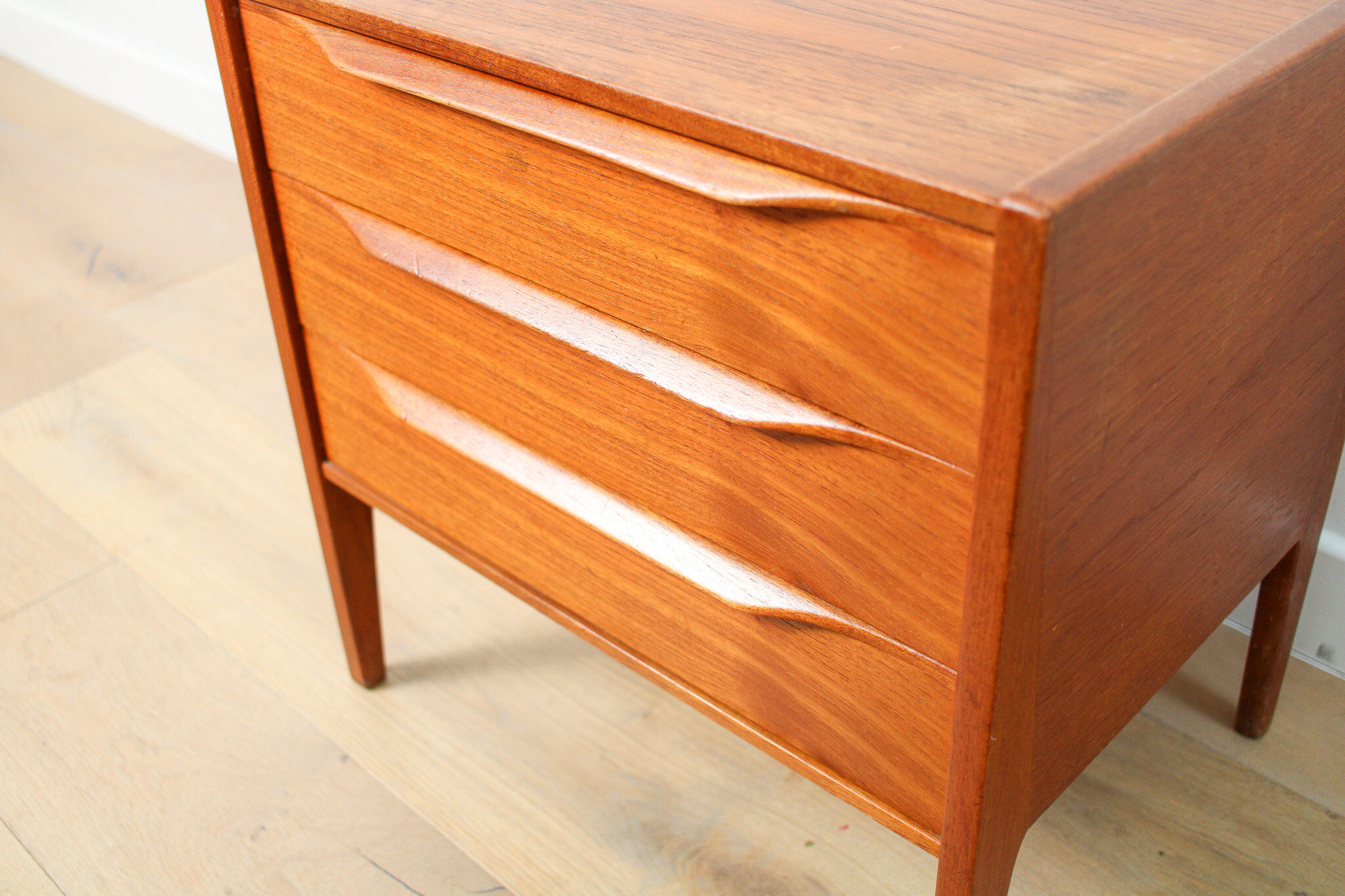 A vintage Danish mid-century bedside table attributed to Kai Kristiansen