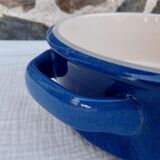 Plat à four en céramique bleue et blanche