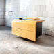 Bedroom in winked maple and fabric by Giovanni Offredi for Saporiti Italia 1970s