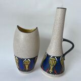 Vase (x2) West Germany Fat Lava Dümler&Breiden 1960