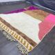 Tapis en laine pure naturelle à motifs colorés taille 150 x 250 cm