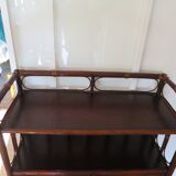 Support buffet bibus woven rattan 2 doors in caning - vintage 60s/70s