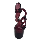 Blown and stretched glass pitcher