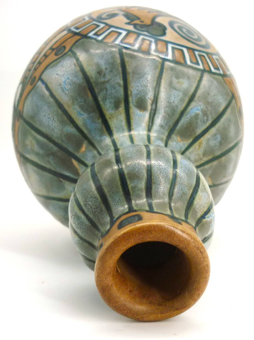 Vase en grés émaillé, art déco vers 1920, signé Kèramis, Charles Catteau