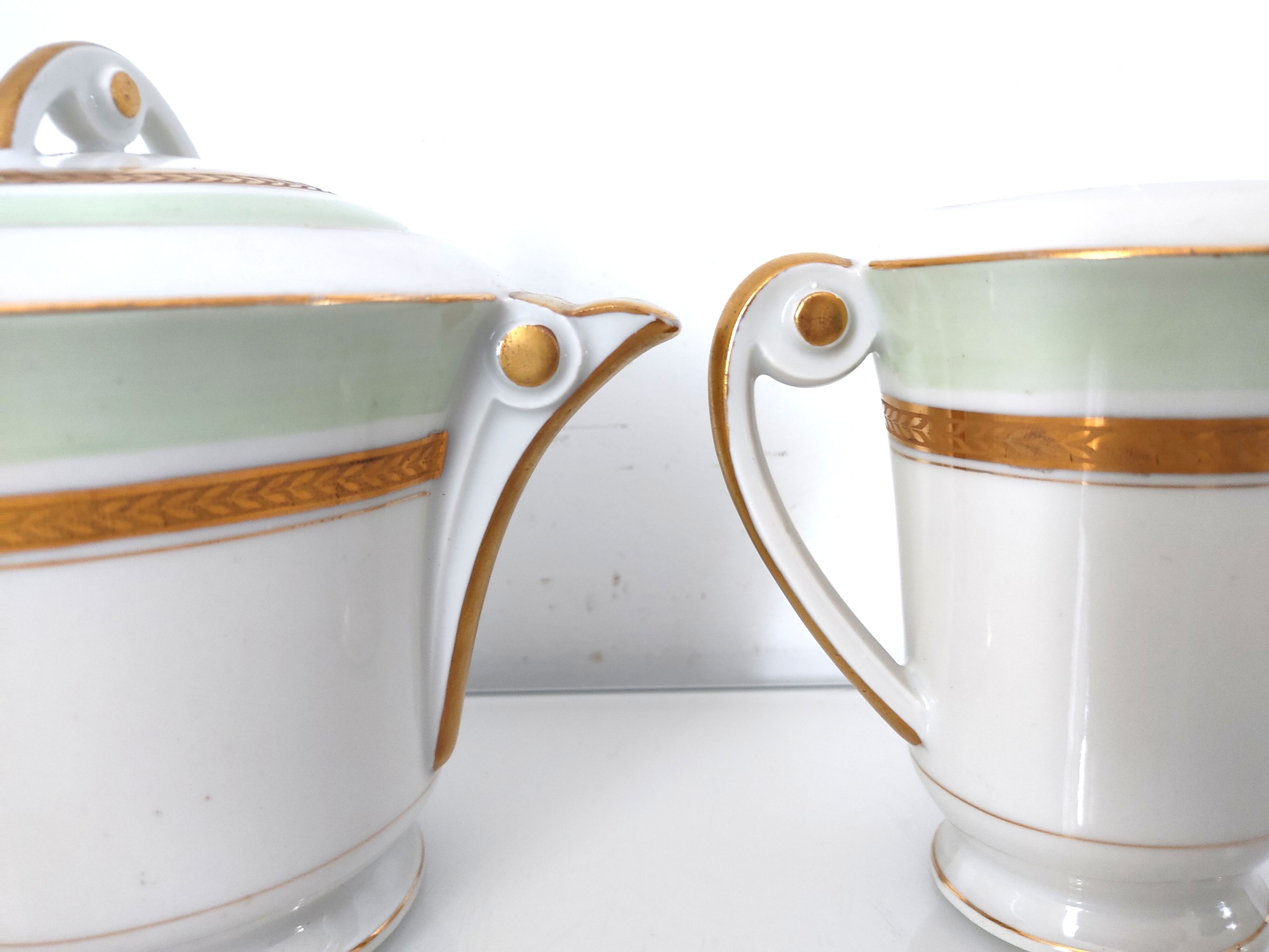 Coffee maker, milk jug and sugar jar porcelain JL&Cie Limoges