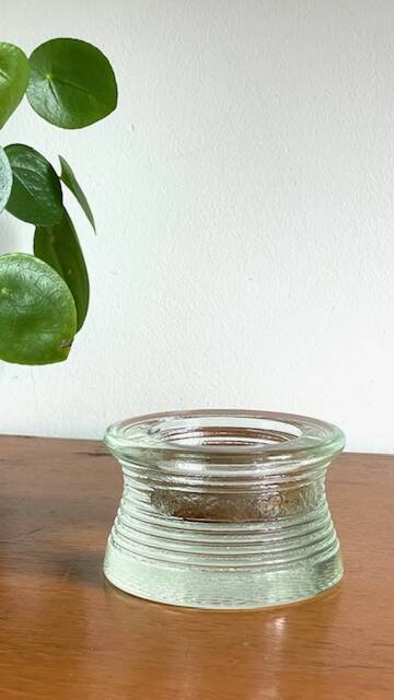 Vintage glass paperweight tray