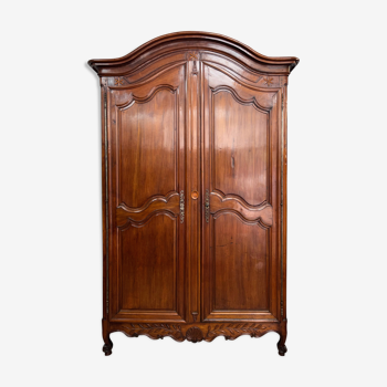 Large Louis XV cabinet in cherry tree of the beginning of the 19 century dated 1802