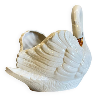 Ceramic swan plant pot made in Italy