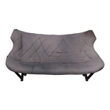 Canapé kartell foliage trevira, gris, structure noire