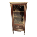 Louis XV style display cabinet in mahogany and bronze, 19th century.