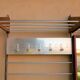 Vintage Scandinavian teak and aluminum coat holder
