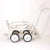 Retro modular double stroller.