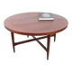 Vintage teak coffee table in 60s-70s style, retro style.