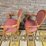 Paire de fauteuil Médaillon style Louis XV