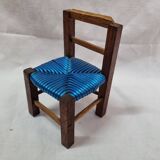 Wooden & scoubidou chairs from 1970